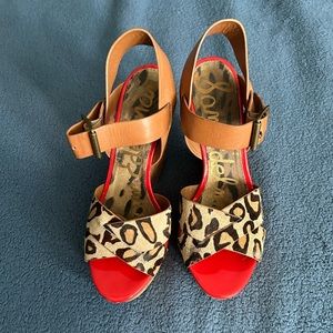 Sam Edelman Cheetah Print Wedges